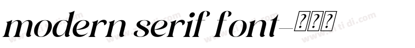 modern serif font字体转换